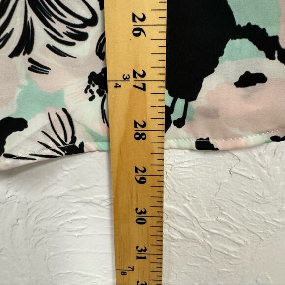 Equipment Black Mint Pink Floral Short Sleeve Button Down Shirt Womens S Top - Picture 9 of 11